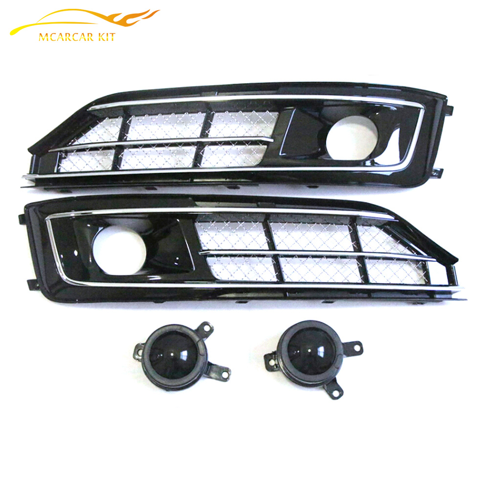 A8 W12 Ȱ  Ŀ ׸ 2pcs / SetHole  ƿ A8 2015 2016  ڵ Ÿϸ/A8 To W12 Fog Lamp Cover Grill 2pcs/SetHole Fit for Audi A8 2015 2016 Car Styl